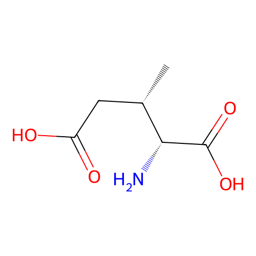 (2R,3S)-2-amino-3-methylpentanedioic acid structure