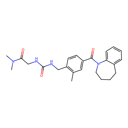 1-(4-[N-(2-Dimethylamino-2-oxoethylcarbamoyl)aminomethyl]-3-methylbenzoyl)-2,3,4,5-tetrahydro-1H-1-benzazepine structure