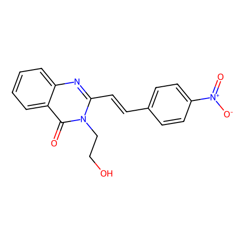 3-(2-hydroxyethyl)-2-[(E)-2-(4-nitrophenyl)ethenyl]quinazolin-4-one structure