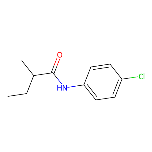 N-(4-chlorophenyl)-2-methylbutanamide structure