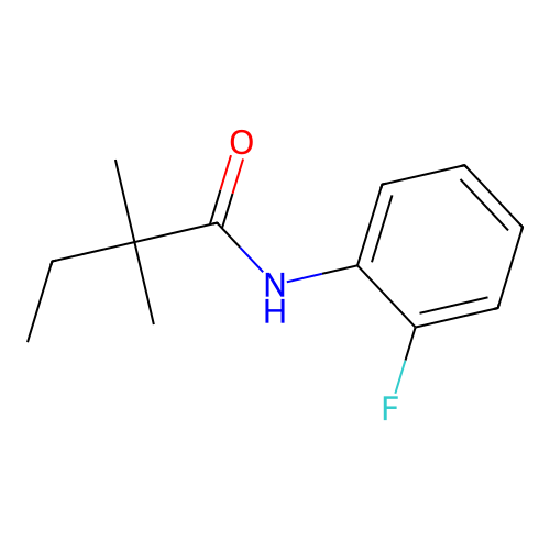 N-(2-fluorophenyl)-2,2-dimethylbutanamide structure