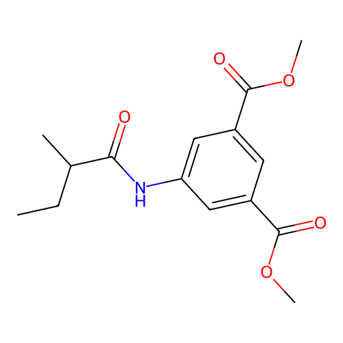 Dimethyl 5-[(2-methylbutanoyl)amino]isophthalate structure