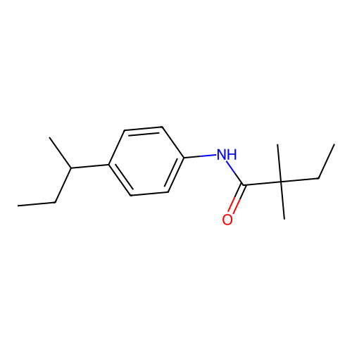 N-(4-sec-butylphenyl)-2,2-dimethylbutanamide structure