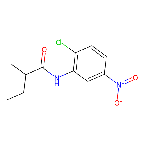 N-(2-chloro-5-nitrophenyl)-2-methylbutanamide structure