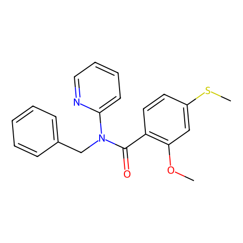 N-benzyl-2-methoxy-4-(methylsulfanyl)-N-(pyridin-2-yl)benzamide structure
