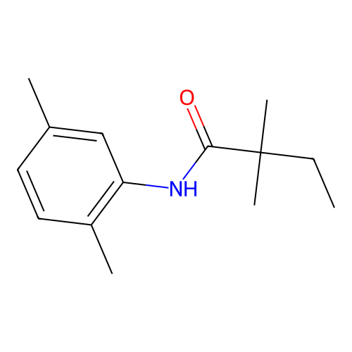 N-(2,5-dimethylphenyl)-2,2-dimethylbutanamide structure