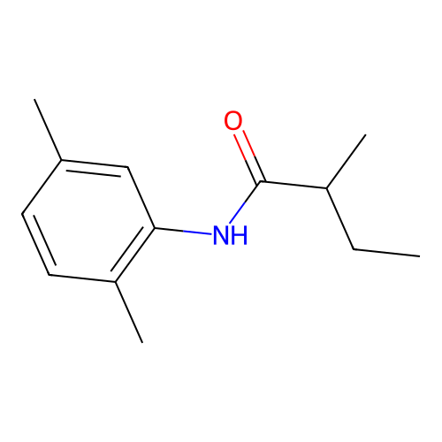 N-(2,5-dimethylphenyl)-2-methylbutanamide structure