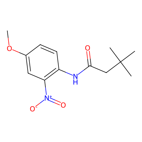 N-(4-methoxy-2-nitrophenyl)-3,3-dimethylbutanamide structure