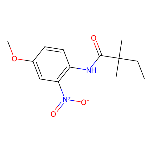 N-(4-methoxy-2-nitrophenyl)-2,2-dimethylbutanamide structure