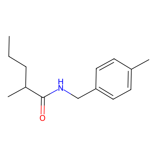 2-methyl-N-(4-methylbenzyl)pentanamide structure