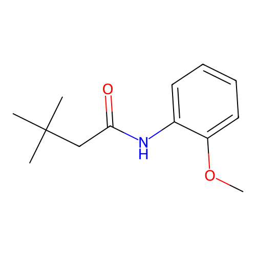 N-(2-methoxyphenyl)-3,3-dimethylbutanamide structure