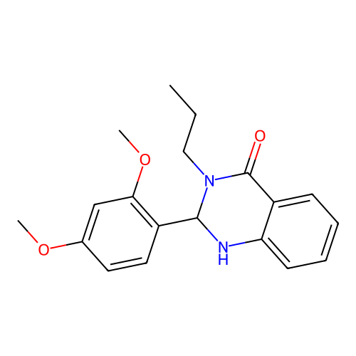 2-(2,4-dimethoxyphenyl)-3-propyl-2,3-dihydroquinazolin-4(1H)-one structure