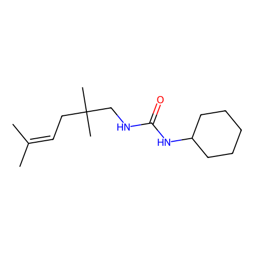 1-Cyclohexyl-3-(2,2,5-trimethylhex-4-enyl)urea structure