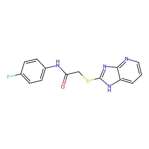 N-(4-fluorophenyl)-2-(3H-imidazo[4,5-b]pyridin-2-ylsulfanyl)acetamide structure