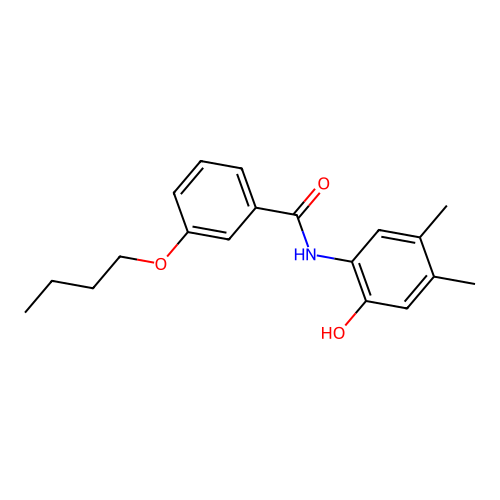3-butoxy-N-(2-hydroxy-4,5-dimethylphenyl)benzamide structure