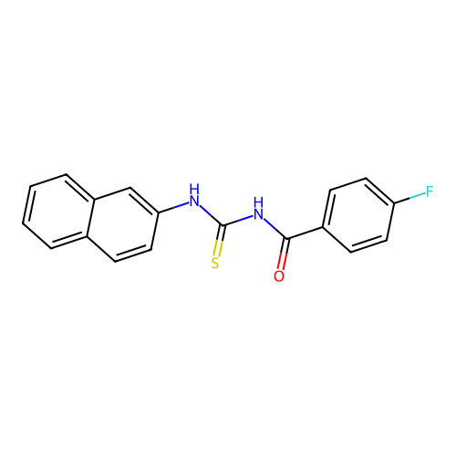 4-fluoro-N-(naphthalen-2-ylcarbamothioyl)benzamide structure