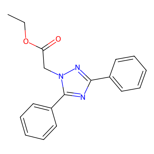 (3,5-Diphenyl-[1,2,4]triazol-1-yl)-acetic acid ethyl ester structure