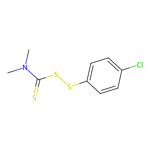 Carbamo(dithioperoxo)thioic acid, dimethyl-, 4-chlorophenyl ester structure