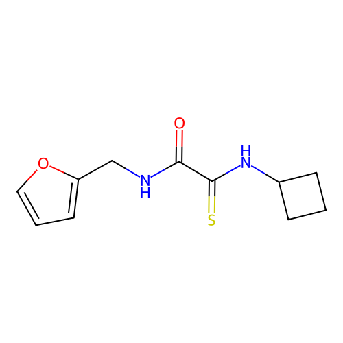 Acetamide, 2-(cyclobutylamino)-N-(2-furanylmethyl)-2-thioxo- structure
