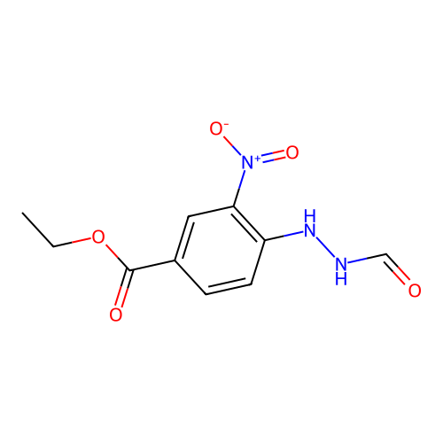 Ethyl 4-(2-formylhydrazino)-3-nitrobenzoate structure