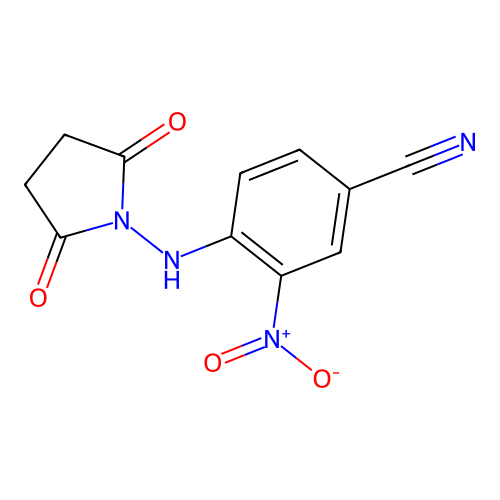 4-[(2,5-Dioxo-1-pyrrolidinyl)amino]-3-nitrobenzonitrile structure