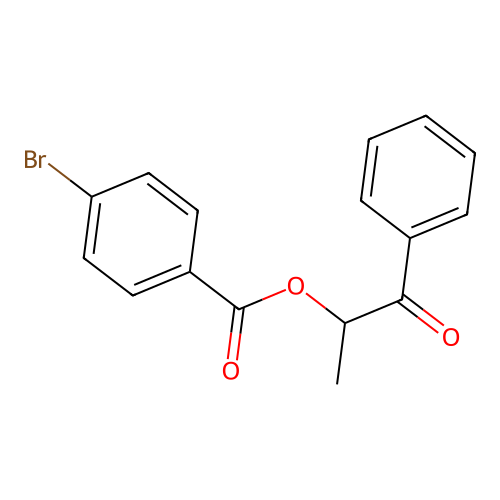 1-Methyl-2-oxo-2-phenylethyl 4-bromobenzoate structure