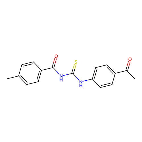 N-[(4-acetylphenyl)carbamothioyl]-4-methylbenzamide structure