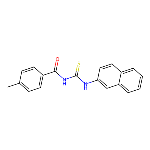 4-methyl-N-(naphthalen-2-ylcarbamothioyl)benzamide structure