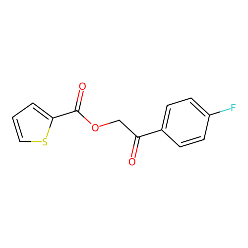 2-(4-Fluorophenyl)-2-oxoethyl 2-thiophenecarboxylate structure