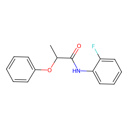 N-(2-fluorophenyl)-2-phenoxypropanamide structure