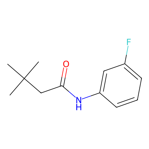 N-(3-fluorophenyl)-3,3-dimethylbutanamide structure