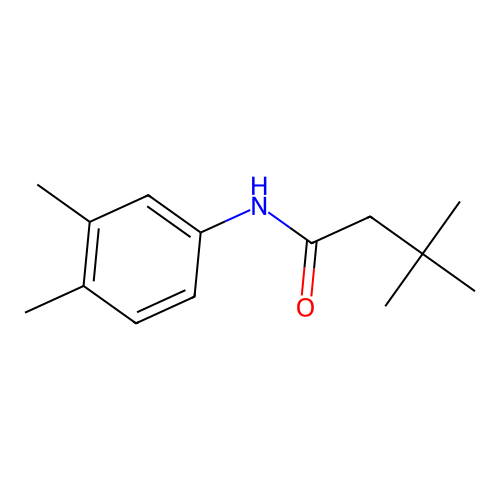 N-(3,4-dimethylphenyl)-3,3-dimethylbutanamide structure