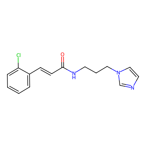 3-(2-Chloro-phenyl)-N-(3-imidazol-1-yl-propyl)-acrylamide structure