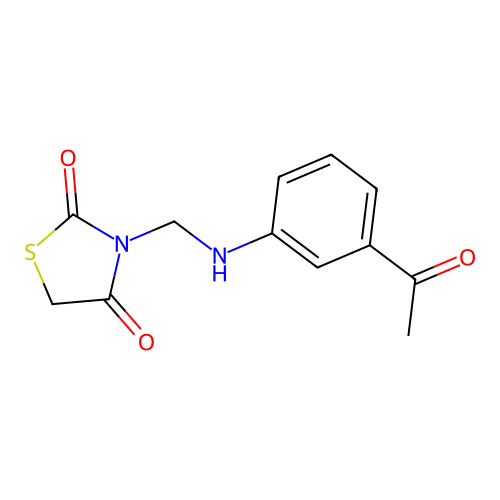 3-[(3-Acetylanilino)methyl]-1,3-thiazolidine-2,4-dione structure