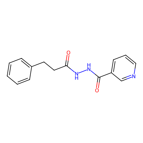 N'-(3-phenylpropanoyl)pyridine-3-carbohydrazide structure