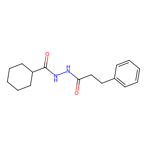 N'-(3-phenylpropanoyl)cyclohexanecarbohydrazide structure