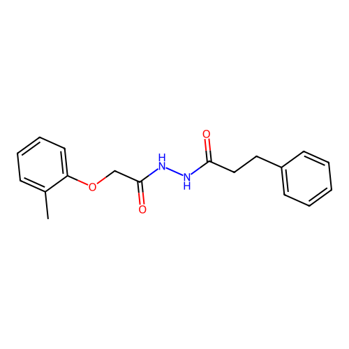 N'-[(2-methylphenoxy)acetyl]-3-phenylpropanehydrazide structure