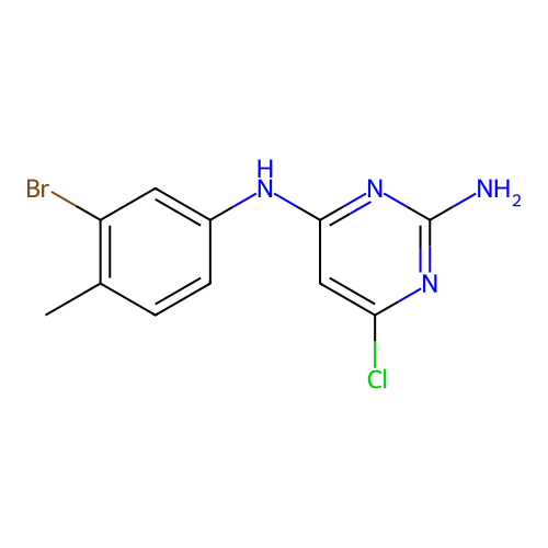 4-N-(3-bromo-4-methylphenyl)-6-chloropyrimidine-2,4-diamine structure