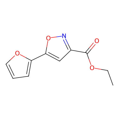 Ethyl 5-(2-furyl)isoxazole-3-carboxylate structure