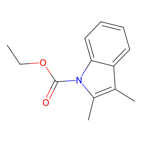 Ethyl 2,3-dimethylindole-1-carboxylate structure