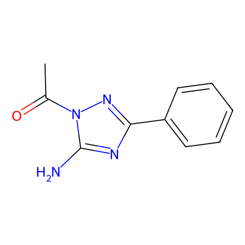 1-(5-amino-3-phenyl-1H-1,2,4-triazol-1-yl)ethan-1-one structure