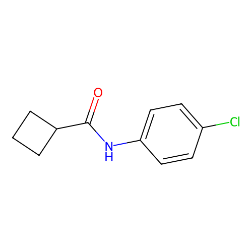 N-(4-chlorophenyl)cyclobutanecarboxamide structure