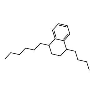 1-Butyl-4-hexyl-1,2,3,4-tetrahydronaphthalene structure