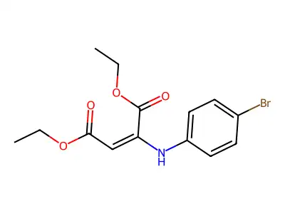 Maleic acid, (p-bromoanilino)-, diethyl ester structure