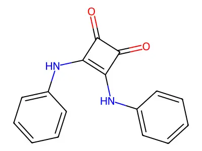 3,4-Dianilinocyclobut-3-ene-1,2-dione structure