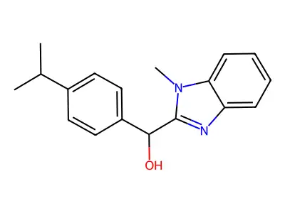 (1-Methylbenzimidazol-2-yl)-(4-propan-2-ylphenyl)methanol structure