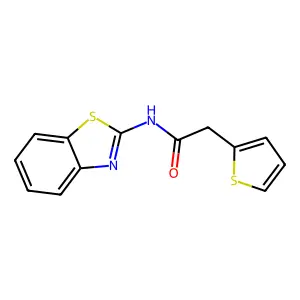 N-(1,3-benzothiazol-2-yl)-2-(thiophen-2-yl)acetamide structure