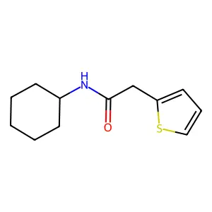 N-cyclohexyl-2-thiophen-2-ylacetamide structure