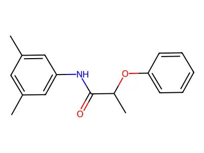 N-(3,5-dimethylphenyl)-2-phenoxypropanamide structure