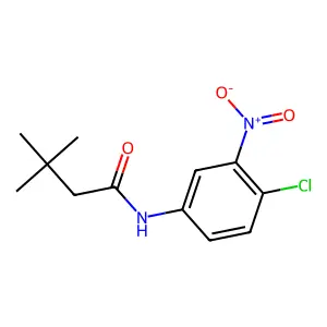 N-(4-chloro-3-nitrophenyl)-3,3-dimethylbutanamide structure